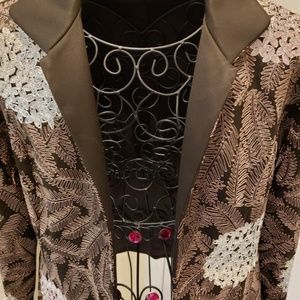 Linda Allard Ellen Tracy Brown Jacket Sz 2